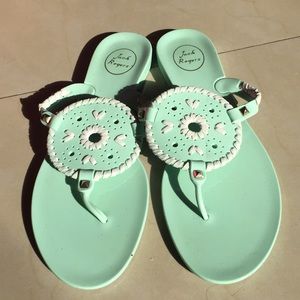 Mint Green Jack Rogers Georgica Jelly Sandals 10